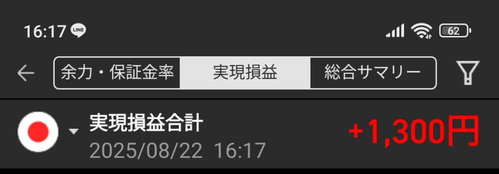 20250822(金曜日)・実現損益
